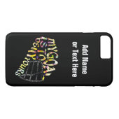 Lacrosse Goalie Mask Typography Phone Hoesje (Achterkant (Horizontaal))