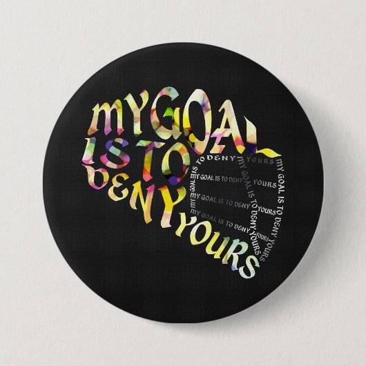 Lacrosse Goalie Mask Typography Pin Ronde Button 7,6 Cm (Voorkant)