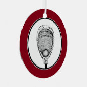 Lacrosse Goalie Metalen Ornament (Voorkant Rechts)