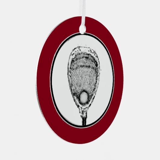 Lacrosse Goalie Metalen Ornament (Voorkant Rechts)