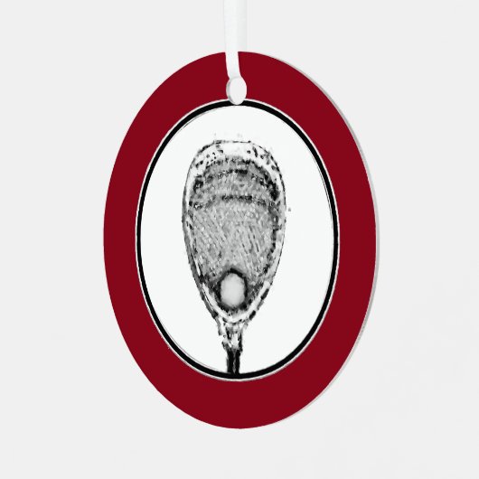 Lacrosse Goalie Metalen Ornament (Voorkant links)