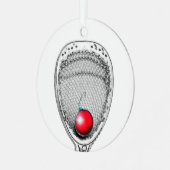 Lacrosse Goalie Metalen Ornament (Voorkant links)
