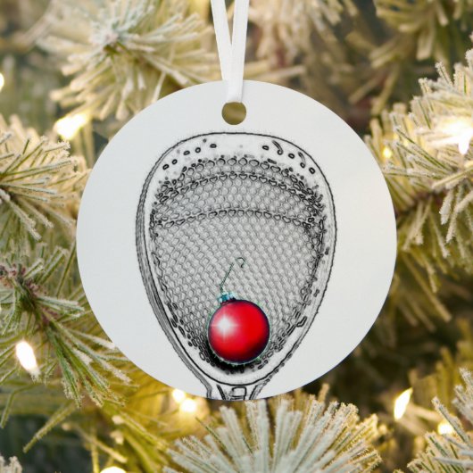 Lacrosse Goalie Metalen Ornament (Insitu)