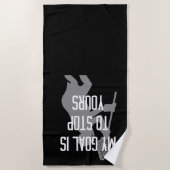 Lacrosse Goalie - Mijn doel is jullie tegen te hou Strandlaken (Voorkant)