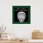Lacrosse Goalie Motivatie Poster (Keuken)