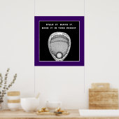 Lacrosse Goalie Paars Poster (Keuken)