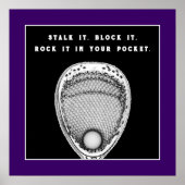 Lacrosse Goalie Paars Poster (Voorkant)