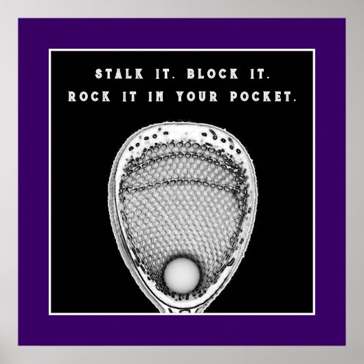 Lacrosse Goalie Paars Poster (Voorkant)