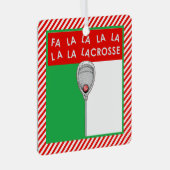 Lacrosse Goalie Persoonlijke Gift Metalen Ornament (Voorkant Rechts)