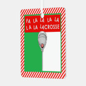 Lacrosse Goalie Persoonlijke Gift Metalen Ornament (Voorkant links)