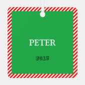 Lacrosse Goalie Persoonlijke Gift Metalen Ornament (Achterkant)