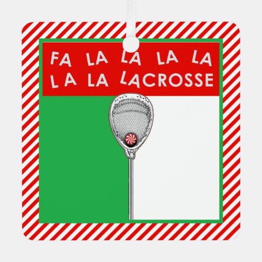 Lacrosse Goalie Persoonlijke Gift Metalen Ornament (Voorkant)