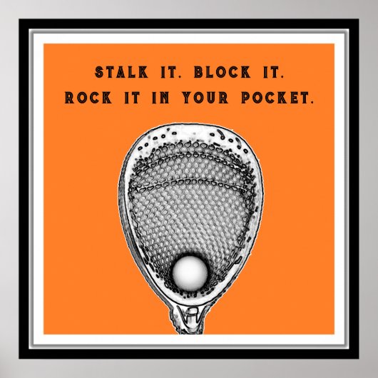 Lacrosse Goalie Poster (Voorkant)