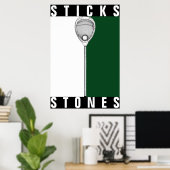 Lacrosse Goalie Poster (Thuiskantoor)