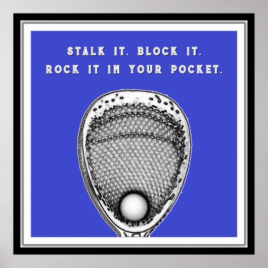 Lacrosse Goalie Poster (Voorkant)