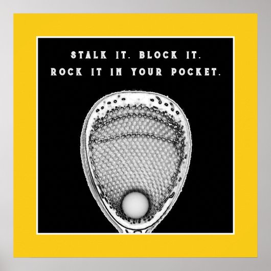 Lacrosse Goalie Poster (Voorkant)