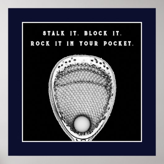 Lacrosse Goalie Quote Poster (Voorkant)