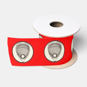 Lacrosse Goalie Red Satin Ribbon Satijnen Lint