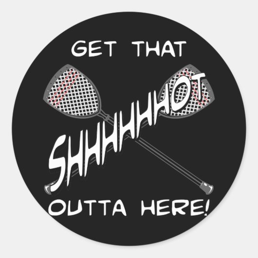 Lacrosse Goalie Shhhot Sticker (Voorkant)