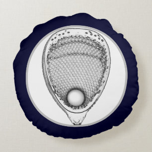Lacrosse Goalie Sports Round Pillow Rond Kussen