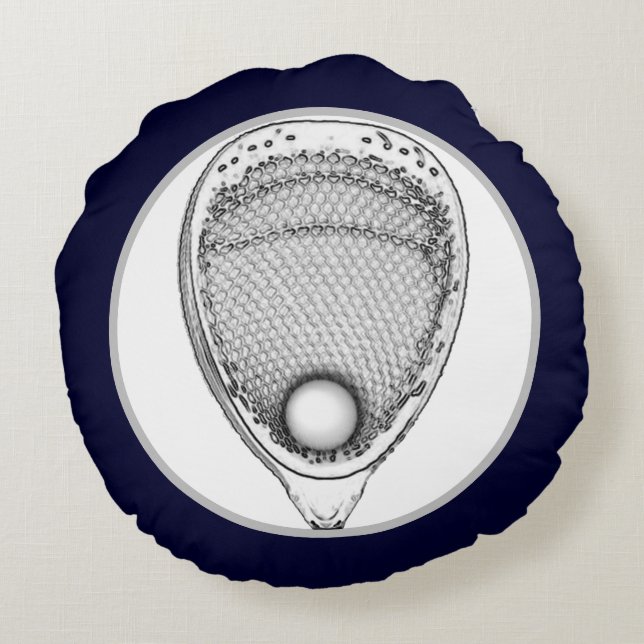 Lacrosse Goalie Sports Round Pillow Rond Kussen (Achterkant)