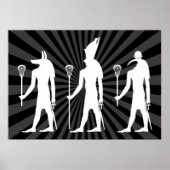 Lacrosse Gods Poster - wit in het donker (Voorkant)