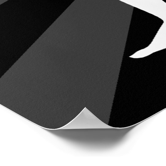 Lacrosse Gods Poster - wit in het donker (Hoek)