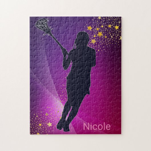 Lacrosse Gold Stars Paars Legpuzzel (Verticaal)