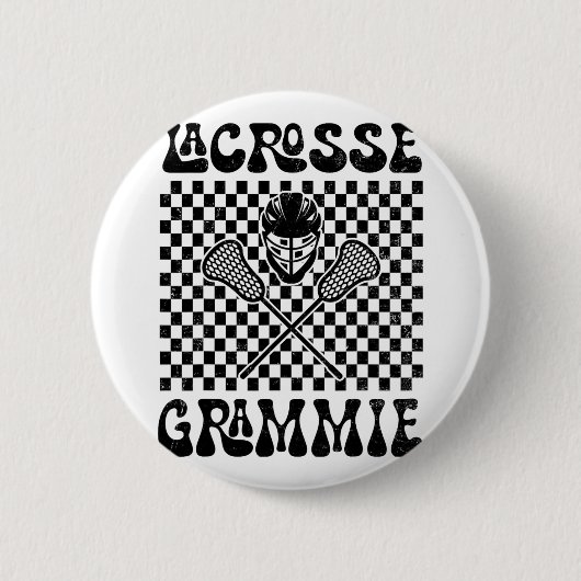 Lacrosse Grammie Lacrosse Lover Moederdag Ronde Button 5,7 Cm (Voorkant)