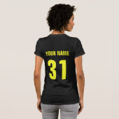 Lacrosse Grandma Name & Number Back Print T-shirt (Achterkant volledig)