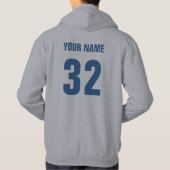 Lacrosse Grandpa Name en Number Back Print hoodie (Achterkant)