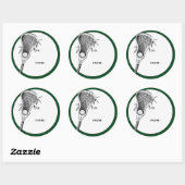 Lacrosse Green Gift Label (Vel)