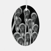 Lacrosse Green Persoonlijke onderscheiding Keramis Metalen Ornament (Voorkant Rechts)