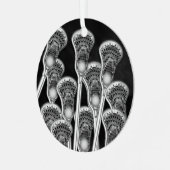 Lacrosse Green Persoonlijke onderscheiding Keramis Metalen Ornament (Voorkant links)