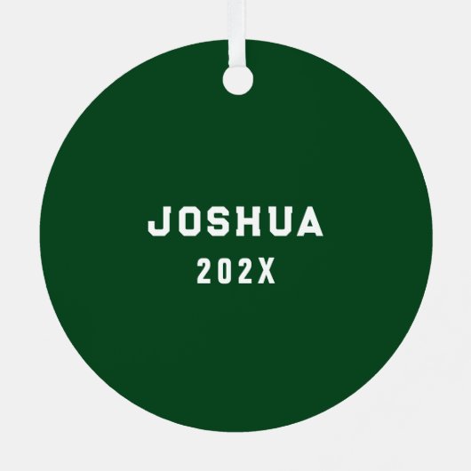 Lacrosse Green Persoonlijke onderscheiding Keramis Metalen Ornament (Achterkant)