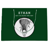 Lacrosse Groen Grote Geschenktas Groot Cadeauzakje (Voorkant)