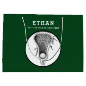Lacrosse Groen Grote Geschenktas Groot Cadeauzakje (Achterkant)