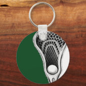 Lacrosse groen team sleutelhanger (Voorkant)