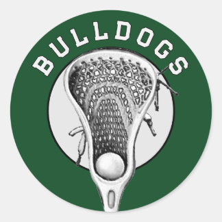 Lacrosse Groene Team Ronde Sticker