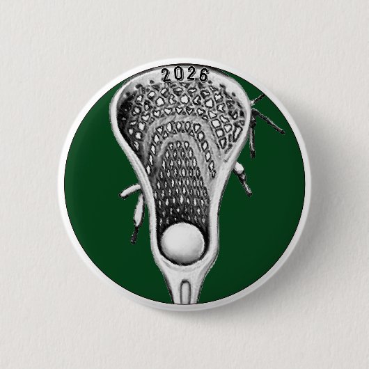 Lacrosse groene teamcadeaus ronde button 5,7 cm (Voorkant)