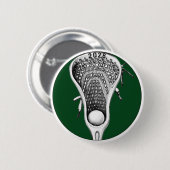 Lacrosse groene teamcadeaus ronde button 5,7 cm (Voorkant /achterkant)