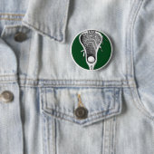 Lacrosse groene teamcadeaus ronde button 5,7 cm (In situ)