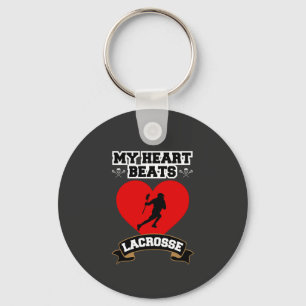 Lacrosse Hart Mannelijke Speler Sport Passie Liefd Sleutelhanger