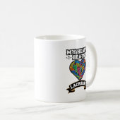 Lacrosse Heart Sticks Passion Sport Love Game Koffiemok (Voorkant rechts)