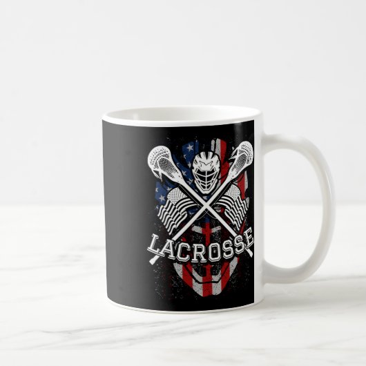 Lacrosse helm en stokken koffiemok (Rechts)