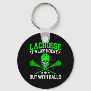Lacrosse Het is als hockey, maar met balstick spor Sleutelhanger