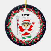 Lacrosse Holiday Gift Ceramic Ornament (Voorkant)