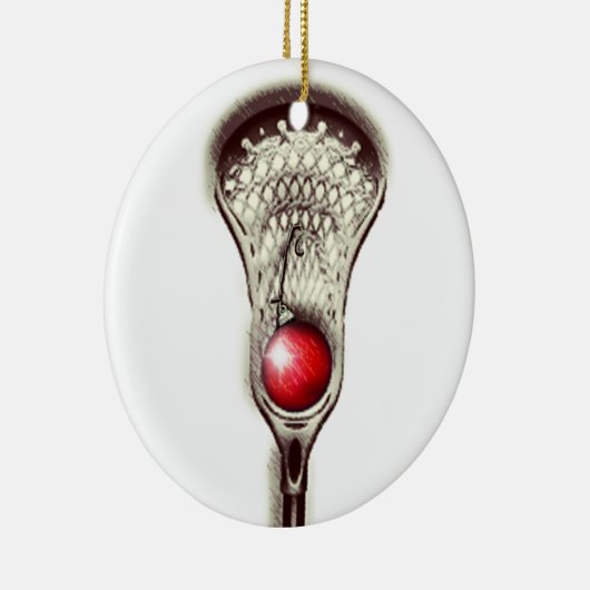 Lacrosse Holiday Gift Keramisch Ornament (Rechts)