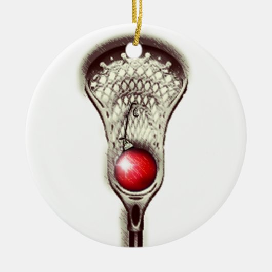 Lacrosse Holiday Gift Keramisch Ornament (Voorkant)