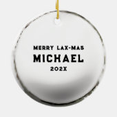 Lacrosse Holiday Gift Keramisch Ornament (Achterkant)